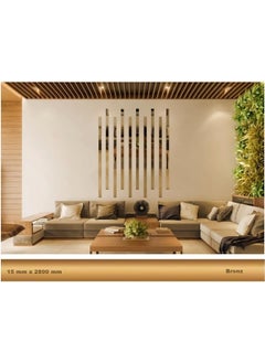 Eym 15 mm x 2800 mm Bronze Sibu Mirrored Plexi Strip Furniture Ornament  - Image 1