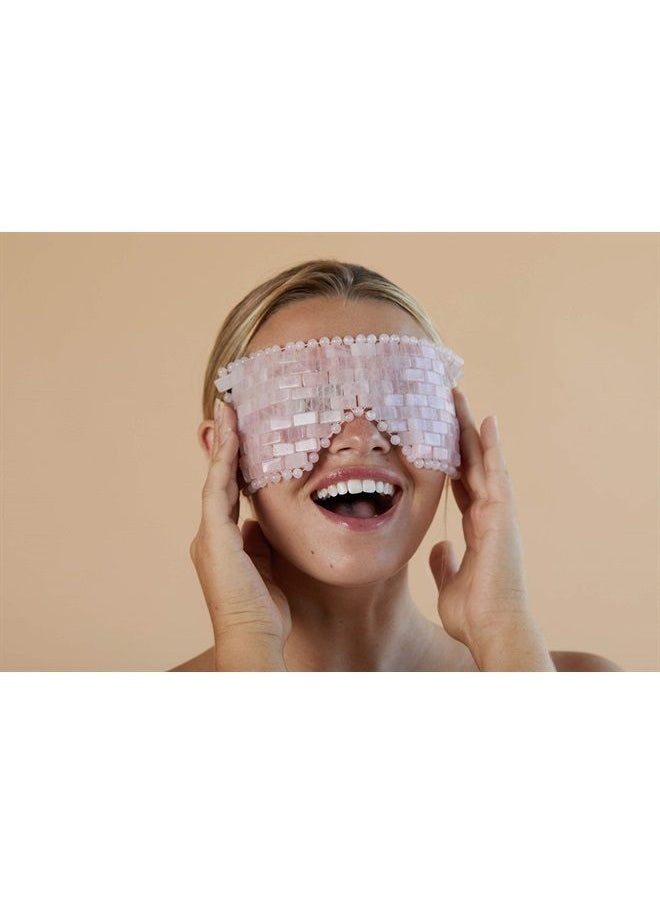 SKIN GYM Skin Gym Rose Quartz Sleep Eye Mask - Soothing, Anti Aging, Depuffing and Anti Wrinkle - Fatigue and Stress Relief 