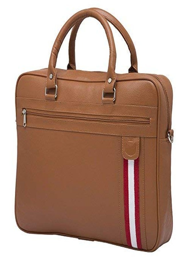 MBOSS Tan Faux Leather 9.5 Liter Messenger & Laptop Bag for 15.6 Inch - Image 2