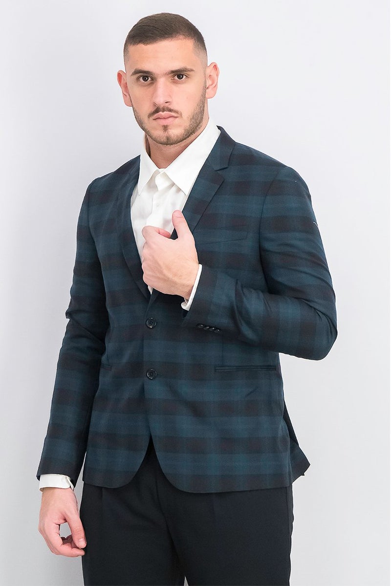 Paul Smith Men Regular Fit Long Sleeve Plaid Blazer, Multicolor - Image 1