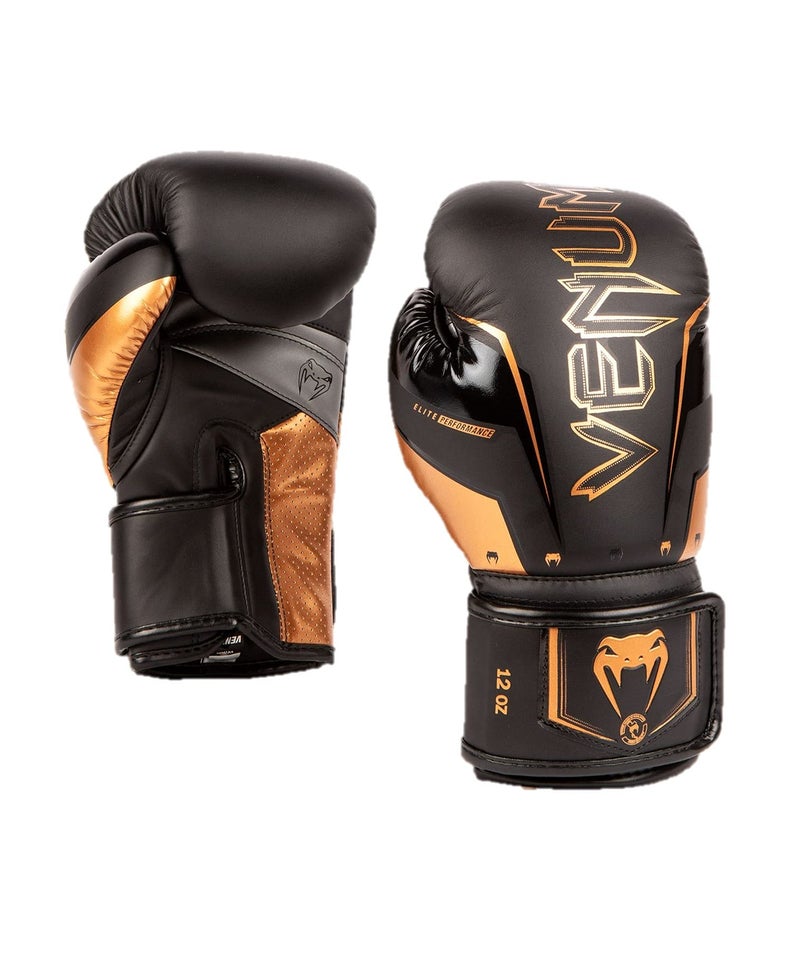 Venum Elite Evo Boxing Gloves BlackBronze