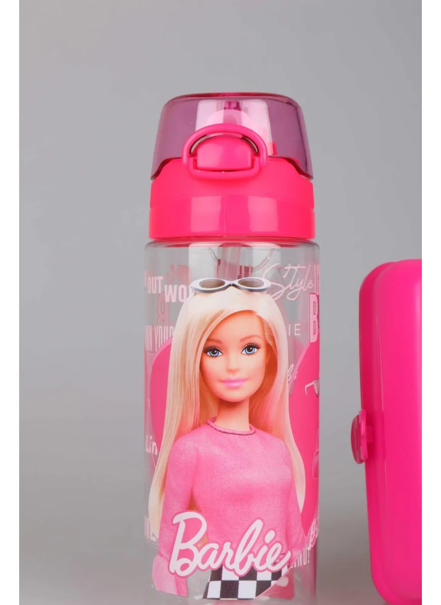 Barbie Dekomus with New Season Licensed Tritan Flask and 2-Layer Lunch Box Meal Set