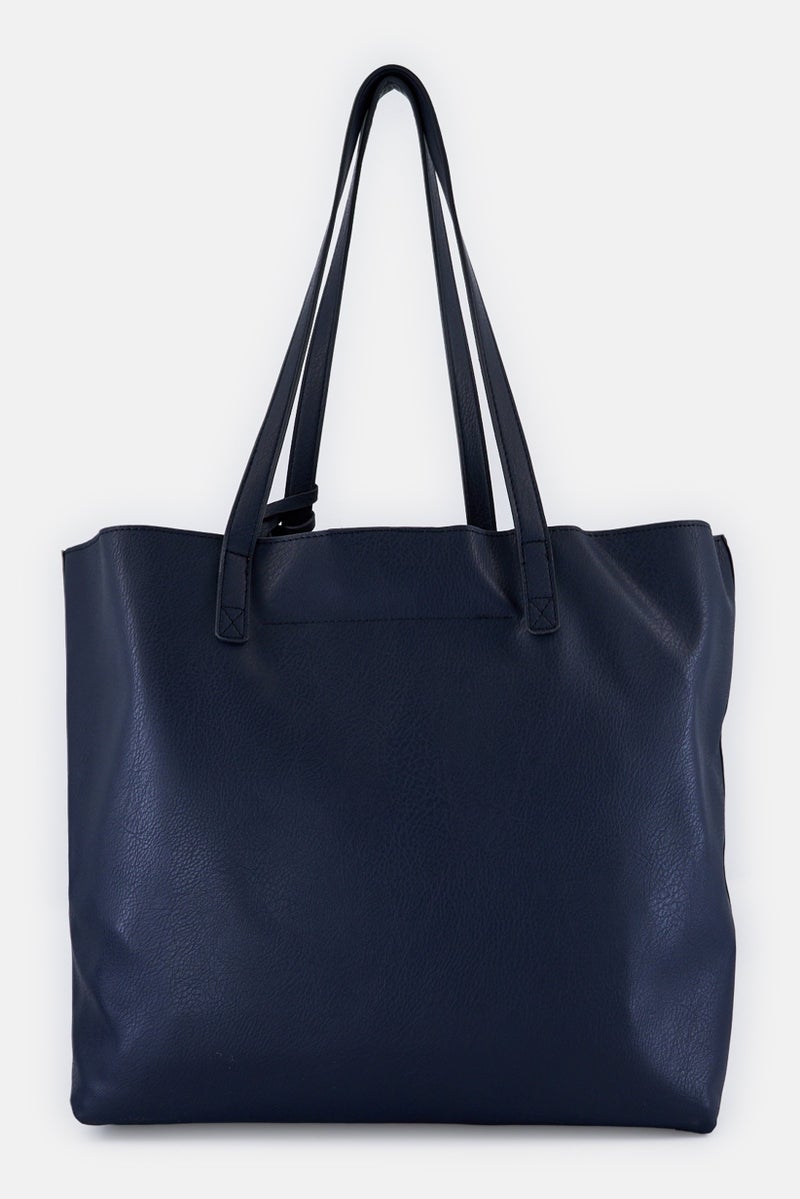 Jenny Women 2 Pcs Brand Logo Tote Bag With Crossbody Bag, Dark Navy - Image 3