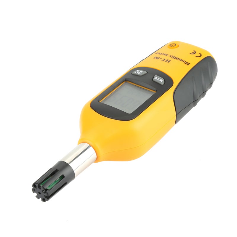 HTI Digital Humidity Temperature Meter: 17.5*5cm Yellow, High Accuracy, Backlight LCD Screen - Fast Response, Dew Point & Wet-Bulb Function, for Laboratory Industrial Professional Use - Image 5