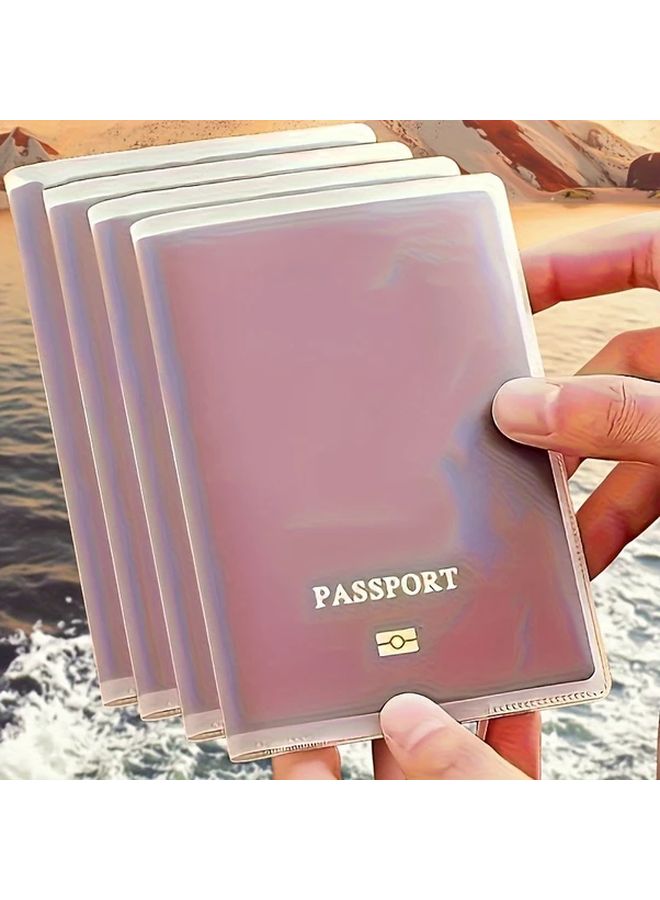 8 قطع حافظة جواز سفر متينة مجموعة وثائق شفافة غير لامعة مع فتحات البطاقات - Image 2