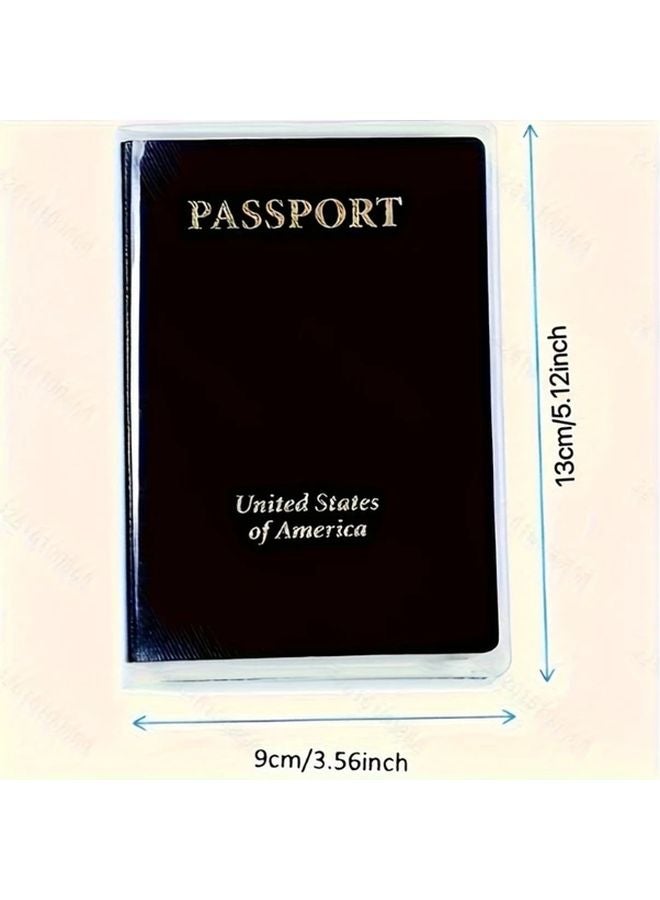 8 قطع حافظة جواز سفر متينة مجموعة وثائق شفافة غير لامعة مع فتحات البطاقات - Image 5