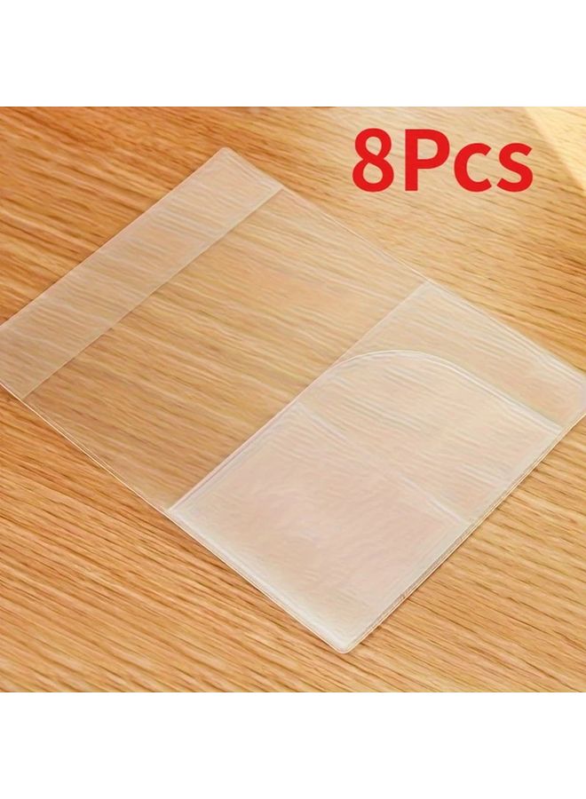 8 قطع حافظة جواز سفر متينة مجموعة وثائق شفافة غير لامعة مع فتحات البطاقات - Image 1