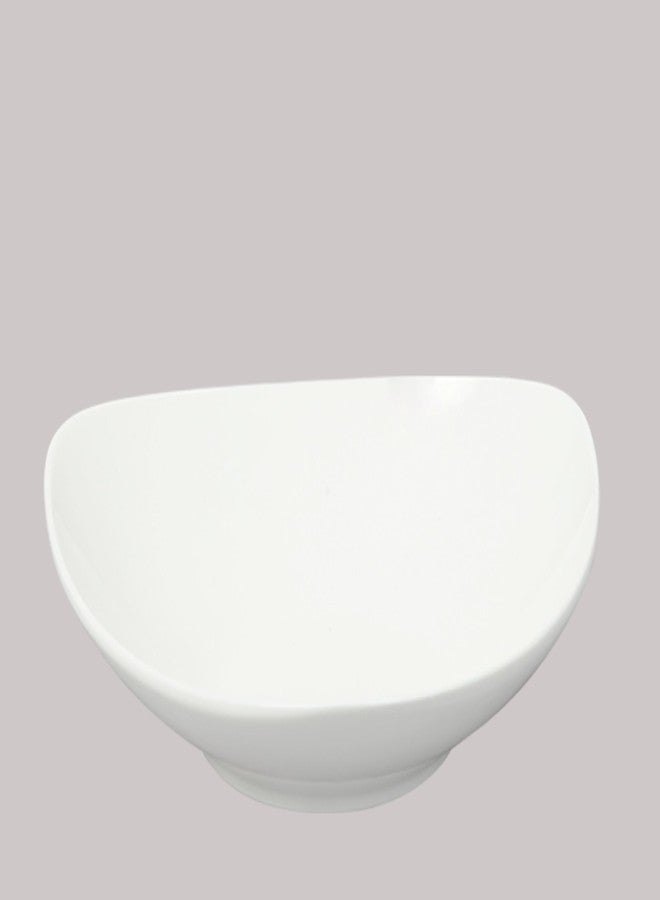 HomeVss, Bone China Elegance White Triangle Serving Bowl 9inch x 9inch, 49oz, Set of 2 Pieces - Image 1