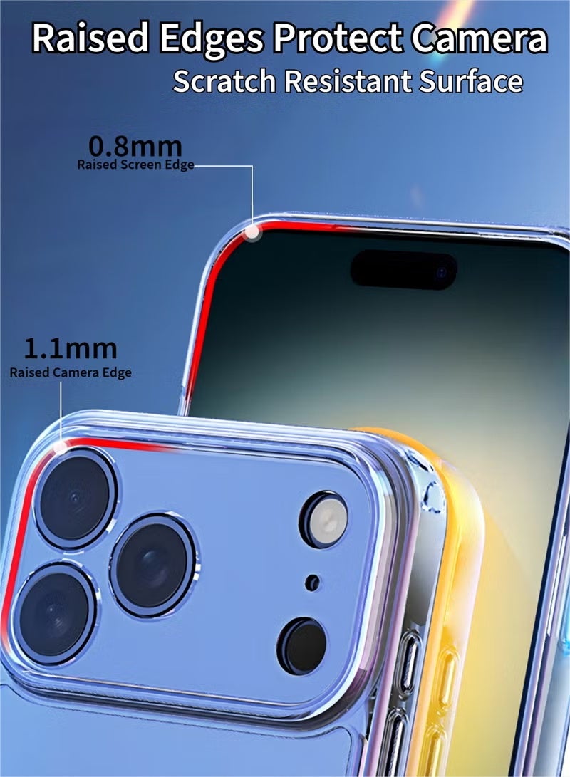 حافظة iPhone 17 Pro Max مادة TPU ناعمة صديقة للبشرة لتأخير الاصفرار ، ومقاوم للسقوط ومقاوم للخدش غطاء واقي سهل التركيب وإلغاء التثبيت مقاوم للماء غطاء حافظة iPhone فائق النحافة شفاف - Image 3