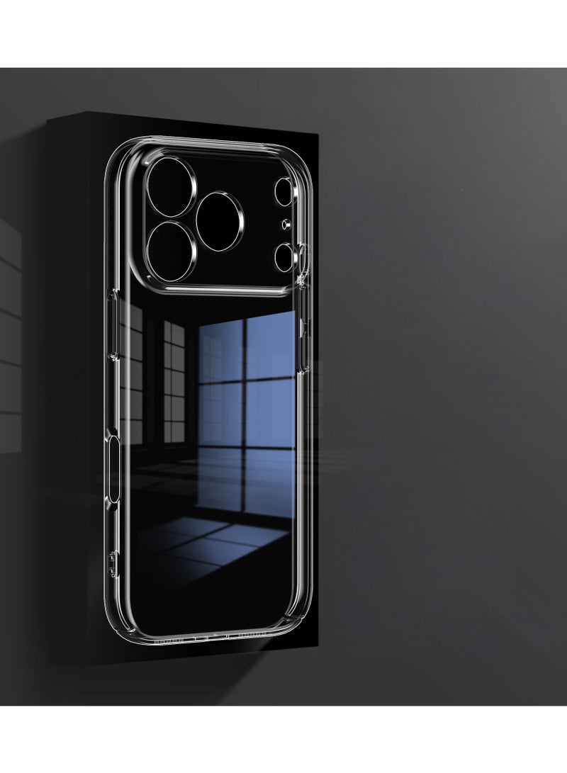 حافظة iPhone 17 Pro Max مادة TPU ناعمة صديقة للبشرة لتأخير الاصفرار ، ومقاوم للسقوط ومقاوم للخدش غطاء واقي سهل التركيب وإلغاء التثبيت مقاوم للماء غطاء حافظة iPhone فائق النحافة شفاف - Image 2