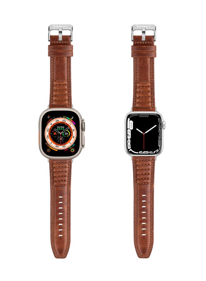 Timberland Amoskeag Brown Leather Unisex Universal Watch Strap 22mm - TDOUS0001604 - Image 4