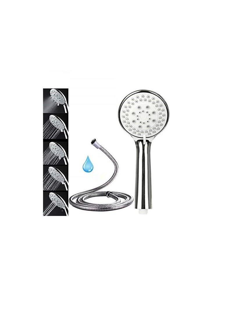 ZAP ZAP Delta 5 Flow Function Handheld Shower ABS Chrome Finish Hand Shower with 15 meter Hose Pipe Bracket  - Image 1