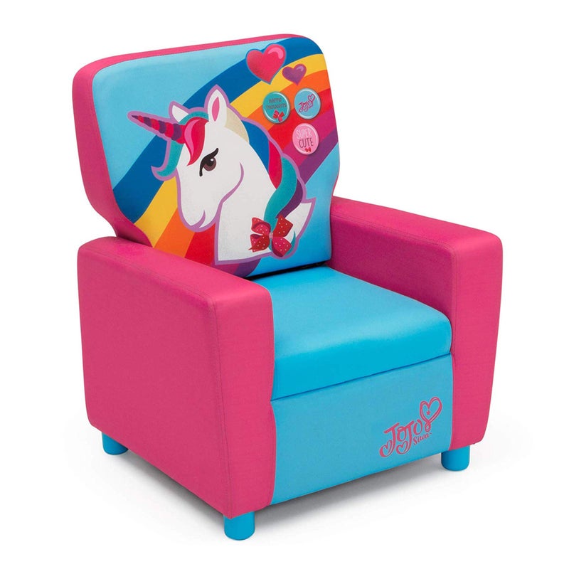 Delta Children High Back Upholstered Chair pink and skyblue