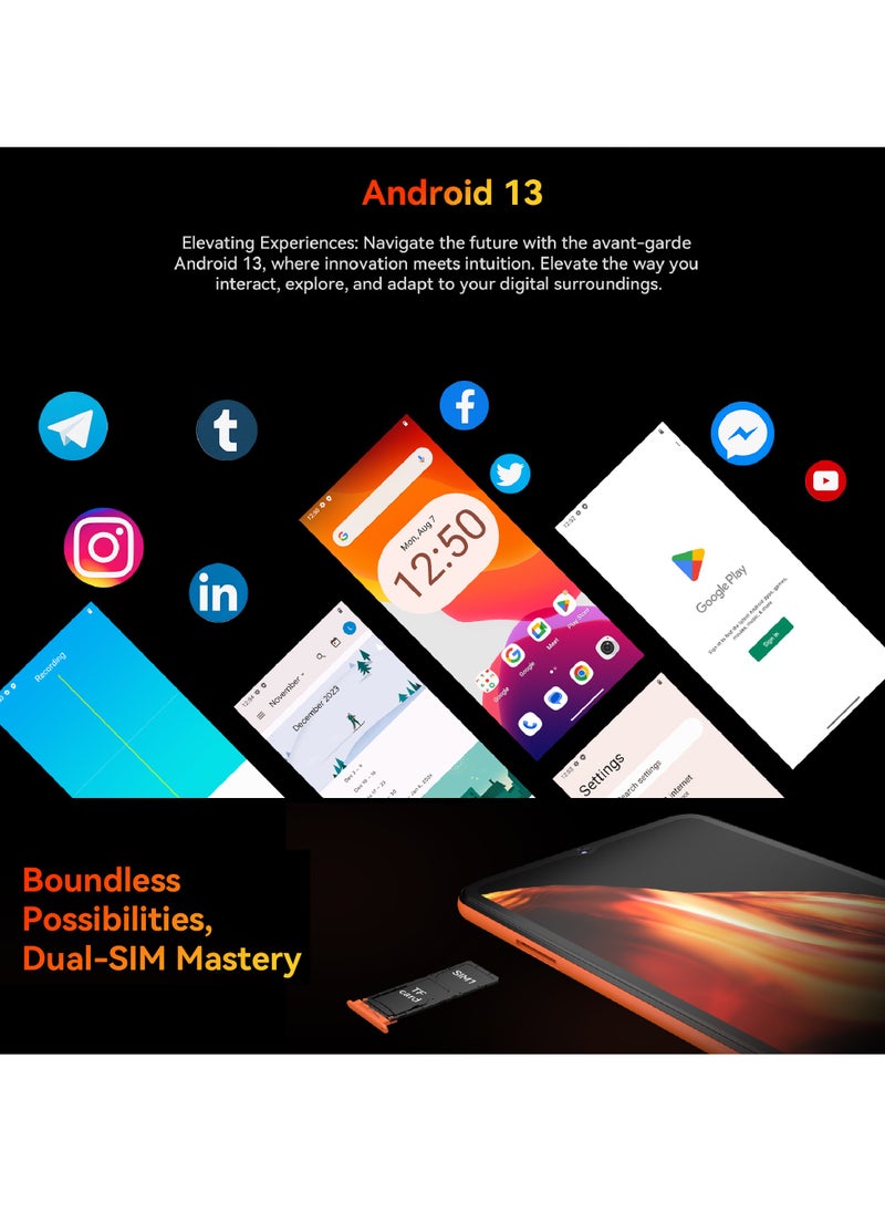Note 21 Unlocked Cell Phone, Android 13 Smart Phone, 12GB RAM (6GB+6GB Extended), 128GB ROM, 5200mAh Battery 6.56" HD+ Display, 50MP Rear Camera, 4G Dual SIM-Black