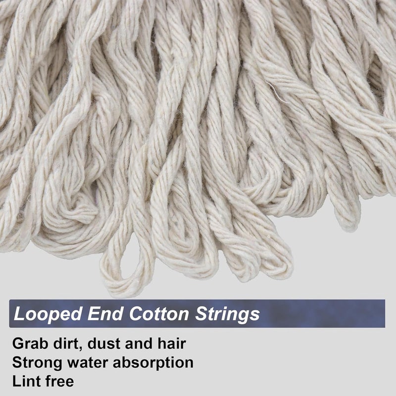 EaseYourDay Cotton String Screw on Mop Replacement Head Compatible with O-Cedar Microfiber Cloth Mop Handle & Any Standard US Threading Pole (Acme 3/4 inch Thread) - 2 PCS - Image 4