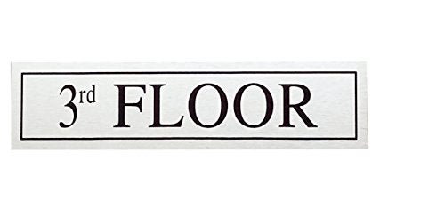 THW® Stainless Steel Self Adhesive 3rd FLOOR Signage Board (3"x12") - Image 2
