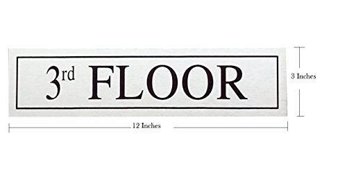 THW® Stainless Steel Self Adhesive 3rd FLOOR Signage Board (3"x12") - Image 4