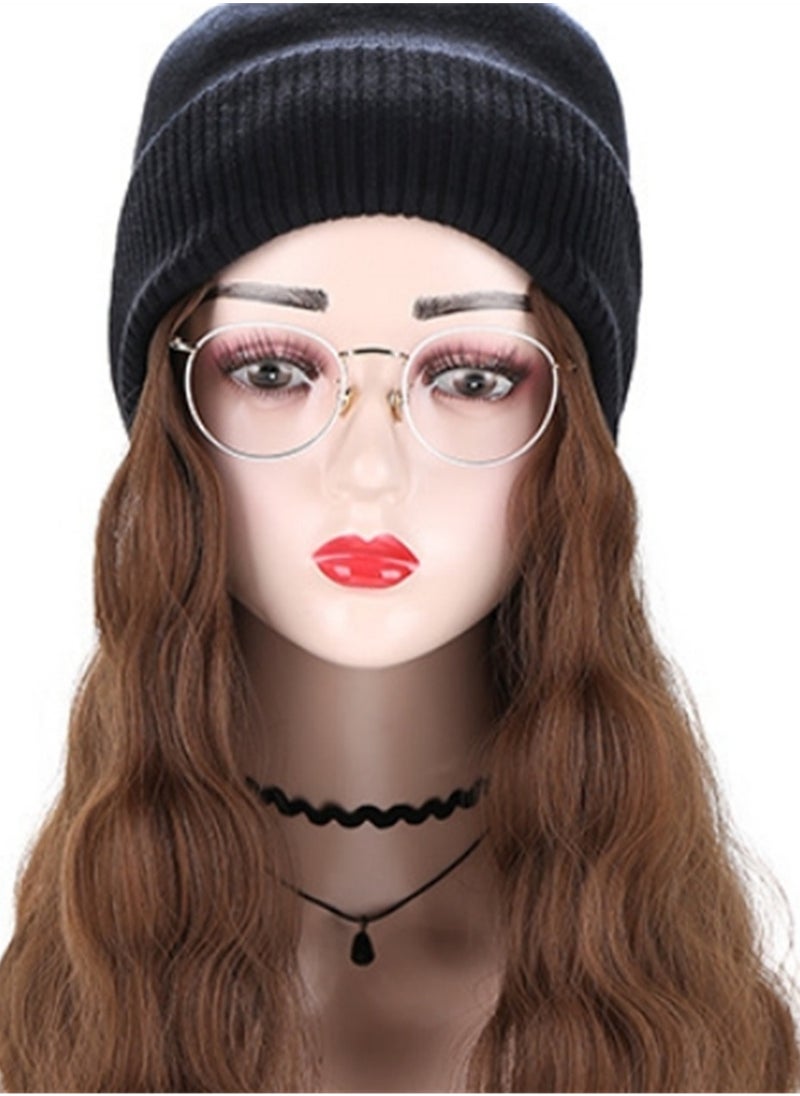 Wig hat one-piece woolen hat with wig cosplay wig costumes dress up wig  - Image 2