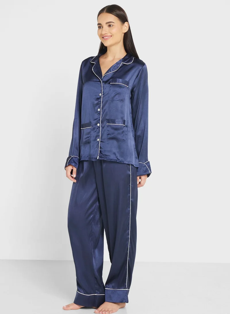 Khizana Satin Pyjama Pant Set