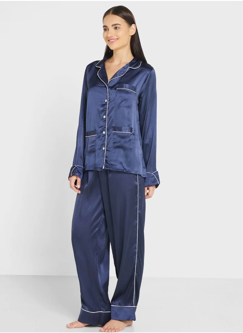 Khizana Satin Pyjama Pant Set
