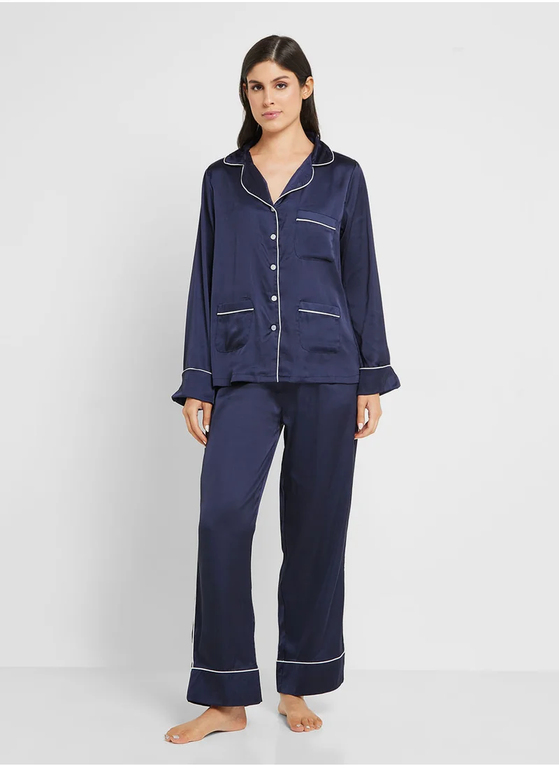 Khizana Satin Pyjama Pant Set
