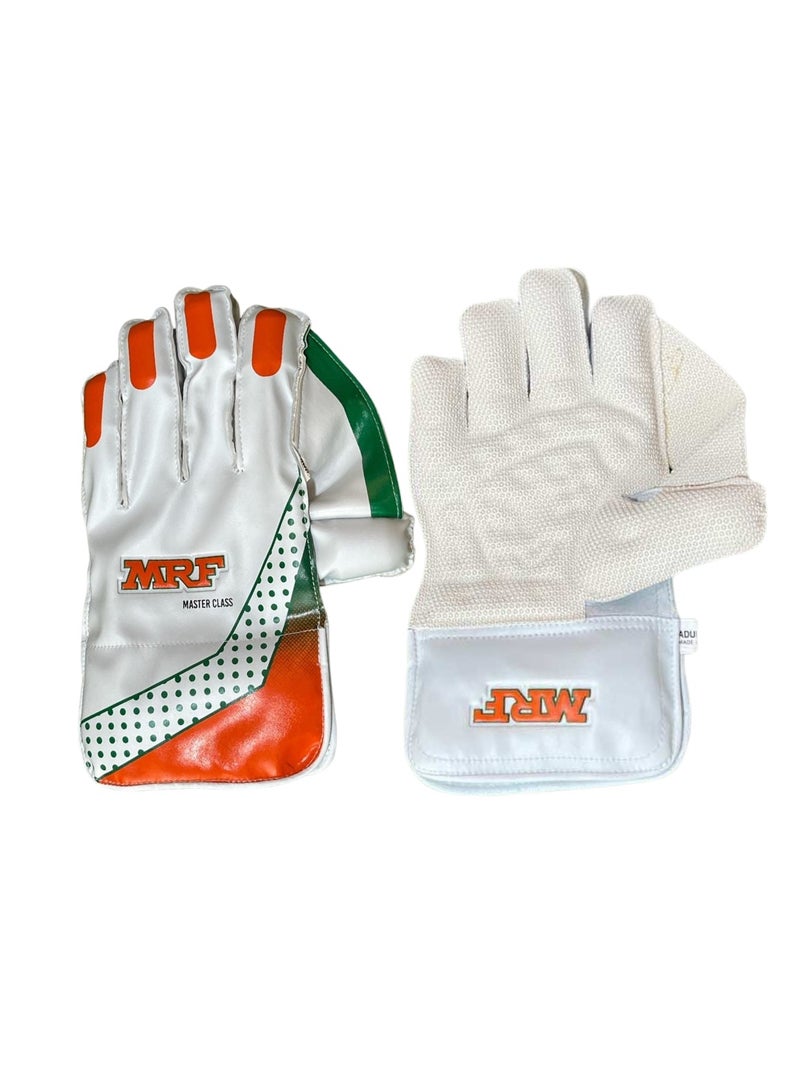 MRF MRF Masterclass Cricket Wicket Keeping Gloves, Premium Leather, Natural Cup Palm Design - Image 3