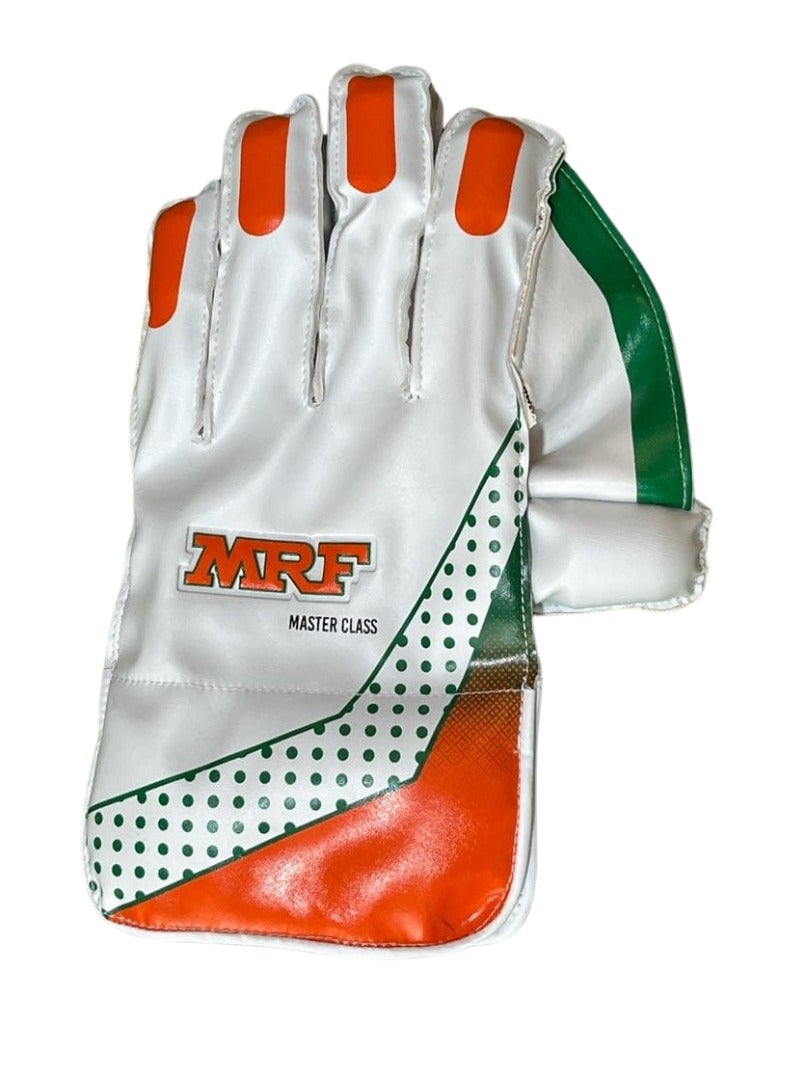MRF MRF Masterclass Cricket Wicket Keeping Gloves, Premium Leather, Natural Cup Palm Design - Image 1