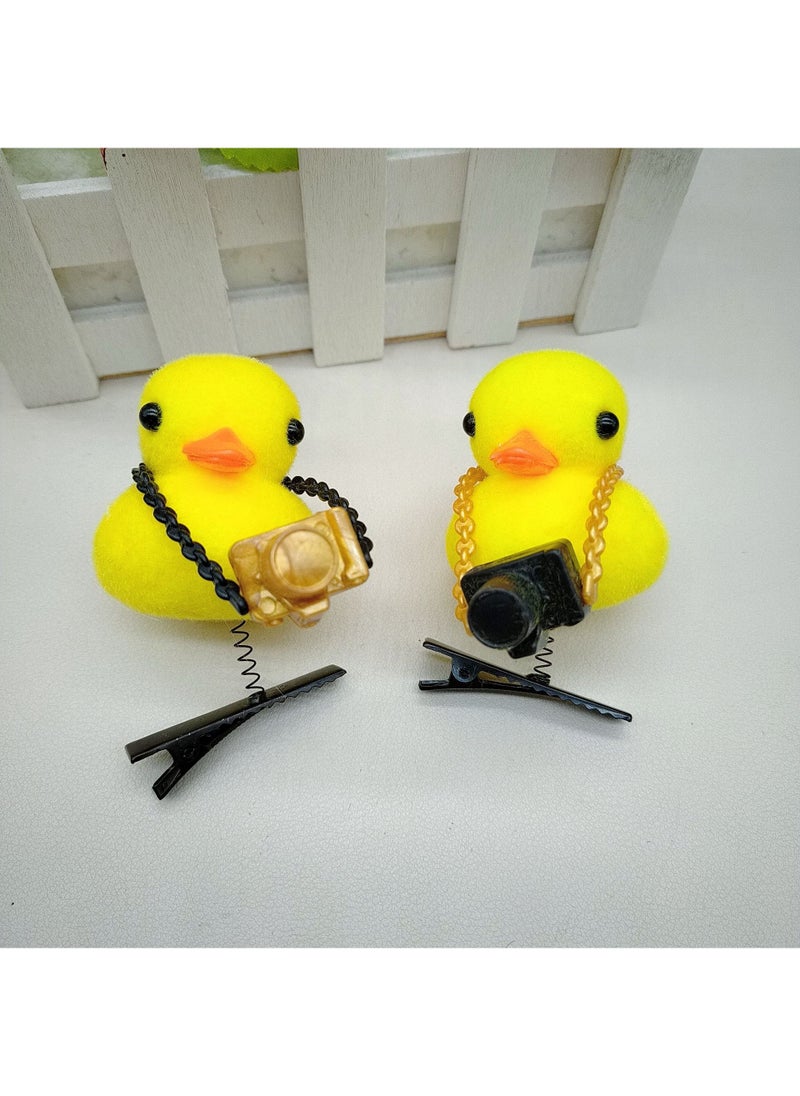 Generic Cute Bow Hat Rose Crown Dress Sunglasses Ear Camera Gold Chain Mask Duck Hair Clip Gift Camera Little Yellow Duck