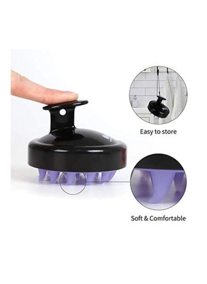 Genetic Hair Scalp Massager Shampoo Brush Black 1.8ounce  - Image 3