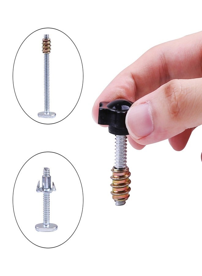 Xadnitu 48 Pieces 1/4"-20 T Track Bolts and Knobs Kit Including T-Bolts, Star Knobs and Screws, Pronged Nuts, T-Knobs, Threaded T Nuts, for Woodworking Jigs and Fixtures - Image 4