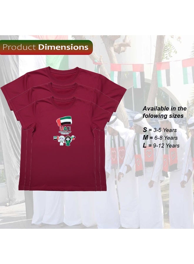 المنزل الذكي قميص اليوم الوطني الذكي مع قبعة للأطفال احتفل باليوم الوطني لدولة الإمارات العربية المتحدة بأناقة ارتدِ ملابس مناسبة للمناسبات الوطنية الاحتفالية - Image 2
