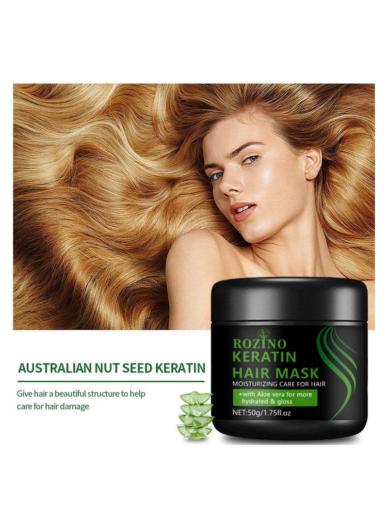روزينو قناع الشعر الكيراتيني للشعر الجاف، ترطيب، تنعيم وتحسين الشعر المجعد - Image 5