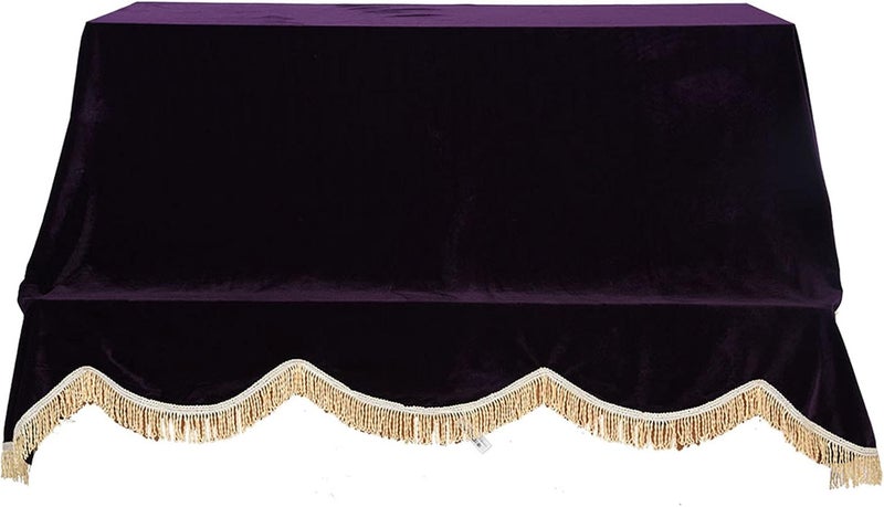 Drfeify Piano Cover, 200 * 150cm Upright Piano All Around Durty Hiding Cover, Pleuche Cloth, Machine Washable (Blue) - Image 2