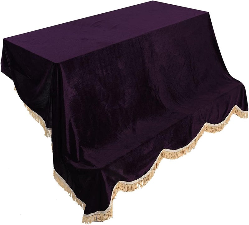 Drfeify Piano Cover, 200 * 150cm Upright Piano All Around Durty Hiding Cover, Pleuche Cloth, Machine Washable (Blue) - Image 1