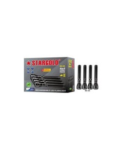 Stargold Emergency Torch Light Rechargeable Led Flashlight Set Of 4  - Image 1