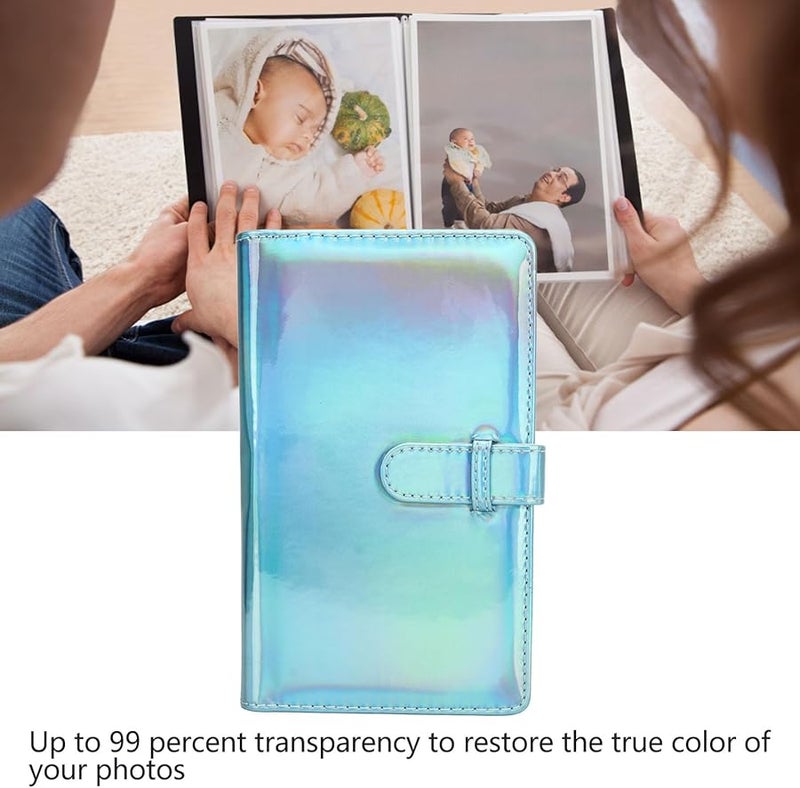 Mini Photo Book 3 Inch PU Leather 96 Pockets Picture Album Photocard Holder - Image 3