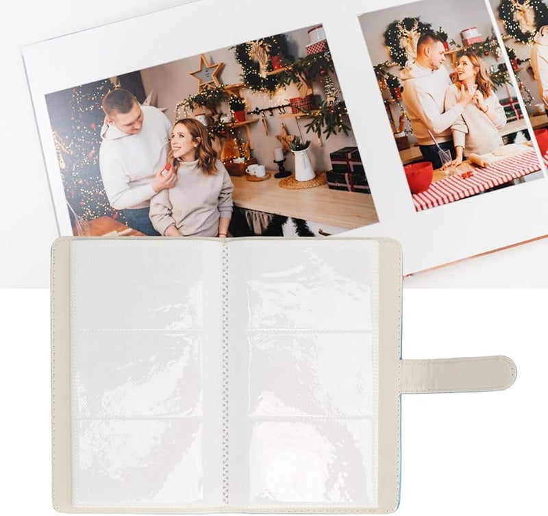 Mini Photo Book 3 Inch PU Leather 96 Pockets Picture Album Photocard Holder - Image 5