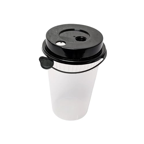 SHOP  SHOPPEE Shop & Shoppee Reusable Tumbler Glass with lids | Multipurpose Hygienic for Cold Drink in Party, social gathering, Weddings| Cold Beverage Mocktail Glass Tumbler (250ml,Clear Glass,Black Lid) (25 Pcs) - Image 1