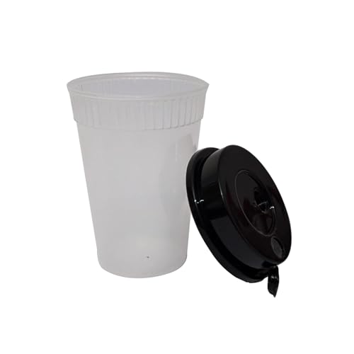 SHOP  SHOPPEE Shop & Shoppee Reusable Tumbler Glass with lids | Multipurpose Hygienic for Cold Drink in Party, social gathering, Weddings| Cold Beverage Mocktail Glass Tumbler (250ml,Clear Glass,Black Lid) (25 Pcs) - Image 4