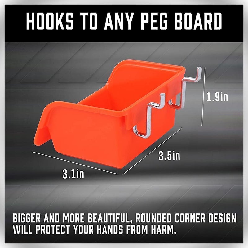 HORUSDY 238-Piece Pegboard Hooks Assortment, Pegboard Accessories with Pegboard Bins for Organizing Various Tools - Image 3