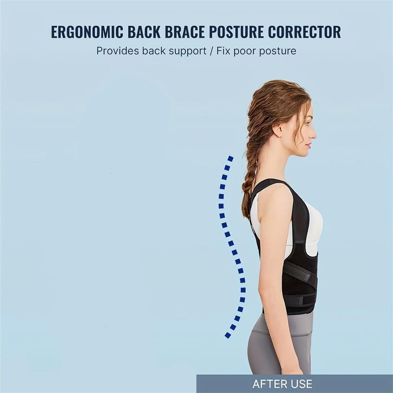 Adjustable Full Back Support Brace for – Unisex Design(Pink,M) - Image 5