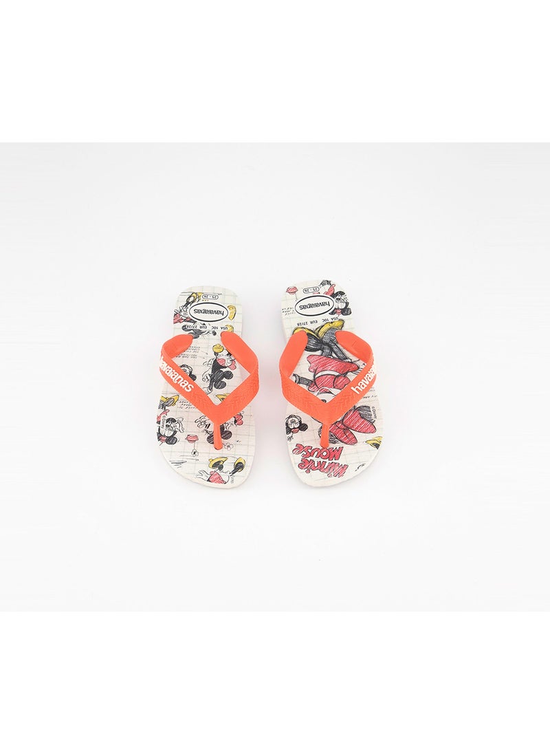 havaianas Toddler Girls Disney Stylish Slippers, White and Coral New  - Image 3
