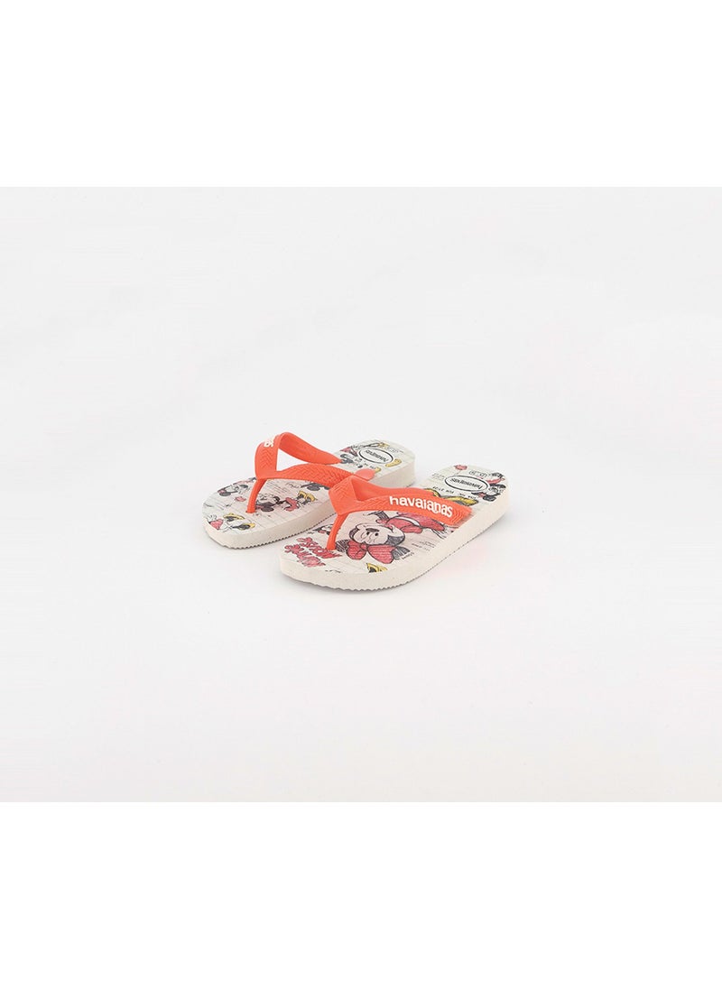 havaianas Toddler Girls Disney Stylish Slippers, White and Coral New  - Image 1