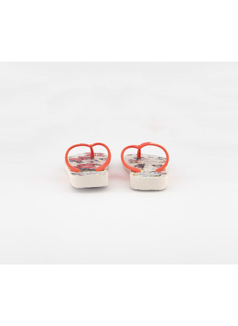 havaianas Toddler Girls Disney Stylish Slippers, White and Coral New  - Image 4