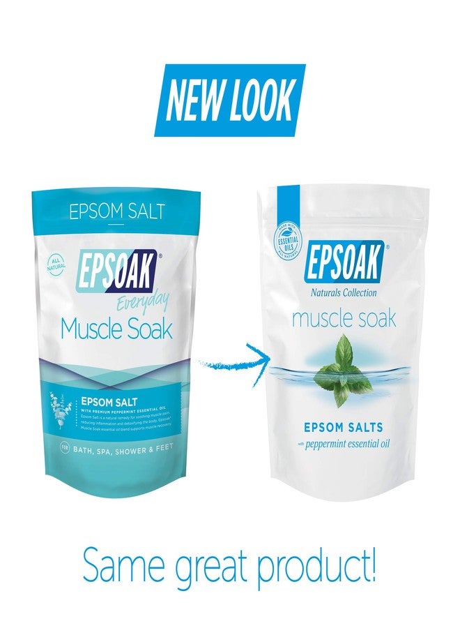 Epsoak Muscle Soak 2 lb. USP Magnesium Sulfate with Peppermint Scent Resealable Epsom Salt Bag, Made in The USA, Cruelty-Free Certified - Image 5