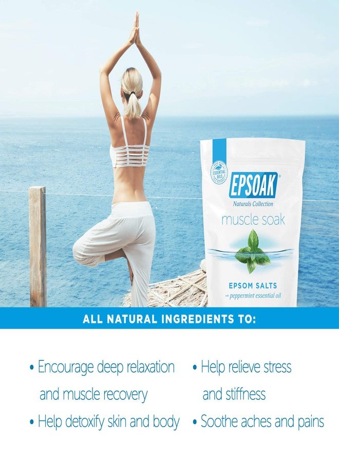Epsoak Muscle Soak 2 lb. USP Magnesium Sulfate with Peppermint Scent Resealable Epsom Salt Bag, Made in The USA, Cruelty-Free Certified - Image 3
