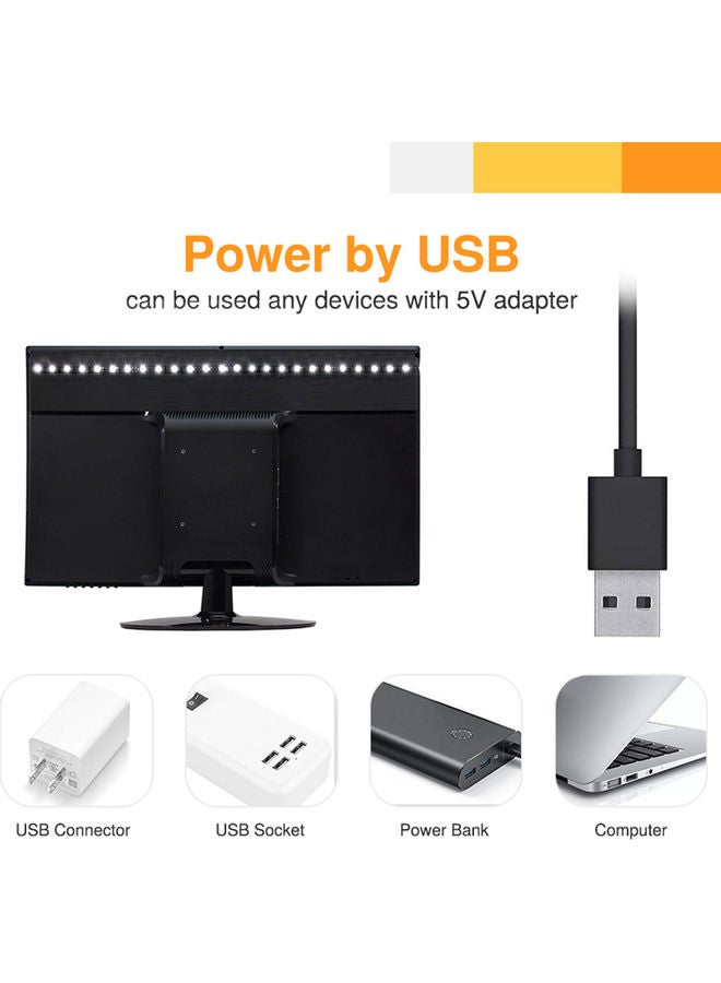 Loquat USB Dimmable 240 LEDs Strip Light Touching Control White 4meter - Image 3