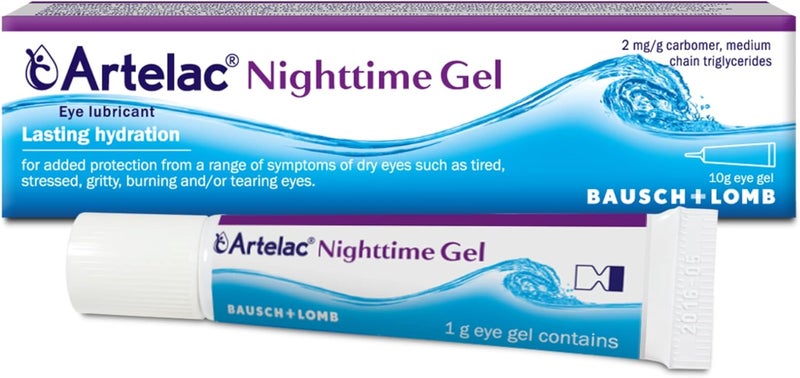Artelac Nighttime Gel by Bausch Plus Lomb Night Time Eye Gel for Dry Eyes LongLasting Relief for Irritated Gritty Carbomer Eye Gel 10g