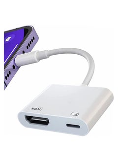 Generic Lightning To HDMI Adapter (Apple MFi Certified), Plug & Play 1080P Screen Converter with Lightning Charging Port, iPhone to HDMI Adapter for Projector/Monitor/TV, Compatible with iOS Devices  - Image 1