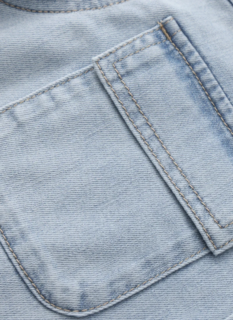 Balabala Blue Kids Boys Denim short-sleeved shirt for Men | Best Price UAE